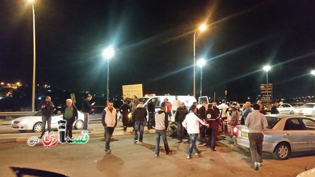 باقة الغربية : ثلاث إصابات جراء حادث طرق على الشارع الرئيسي بين باقة وجت